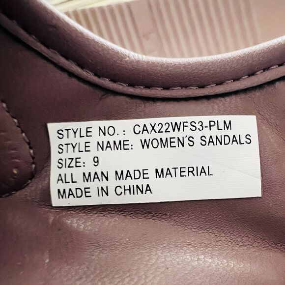 CALIA by Carrie Underwood Quilted Puffer Chunky Sandals in Hazy Plum - Size 9 - Picture 8 of 8